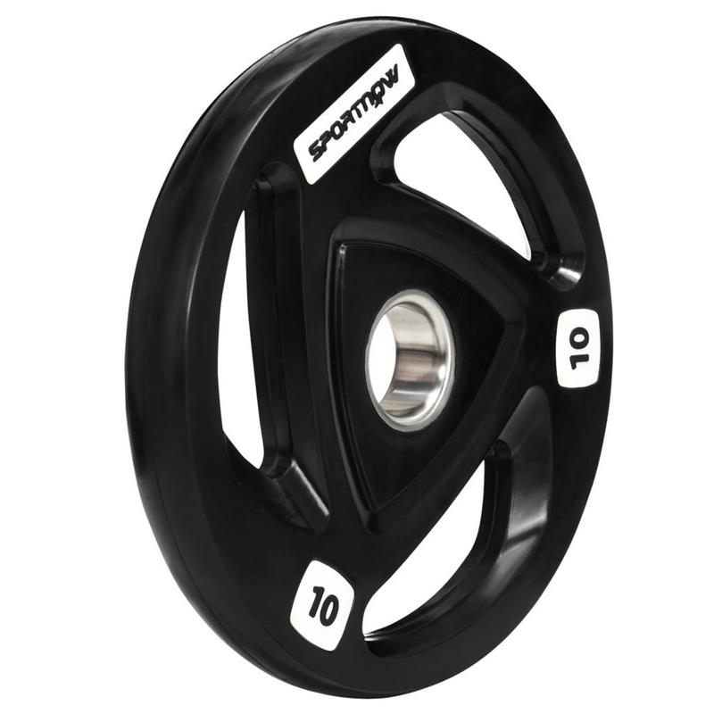 SET DI 2 DISCHI PESI IN ACCIAIO CON RIVESTIMENTO IN GOMMA PER BILANCIERE 10 KG