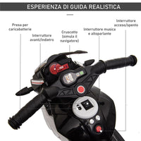 MOTO ELETTRICA PER BAMBINI 3-5 ANNI NERA