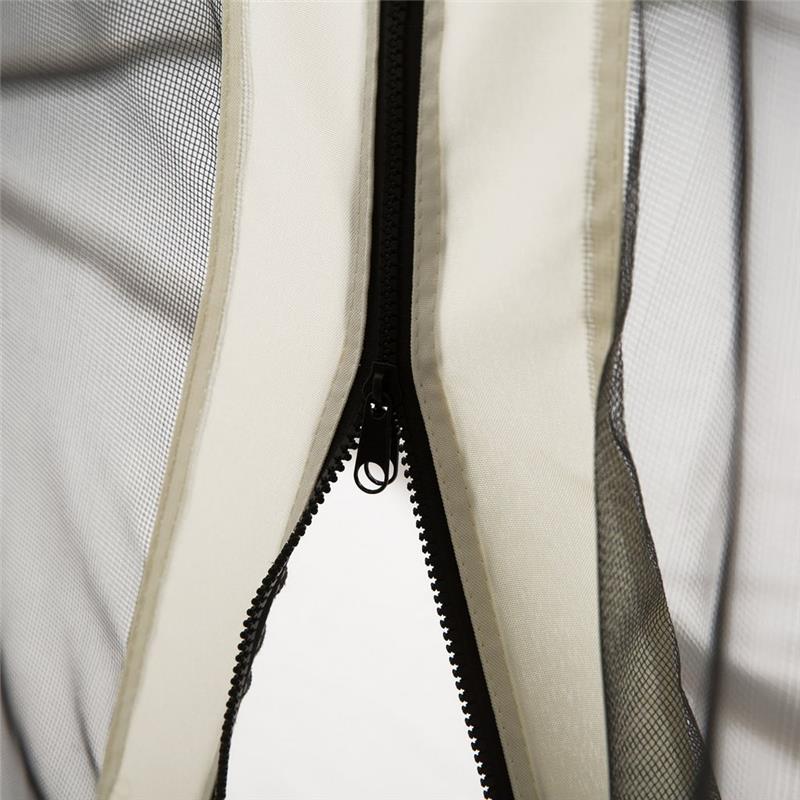 ZANZARIERA PER GAZEBO TENDE DI RICAMBIO UNIVERSALE CON CERNIERE, 335X207CM - NERO E BEIGE