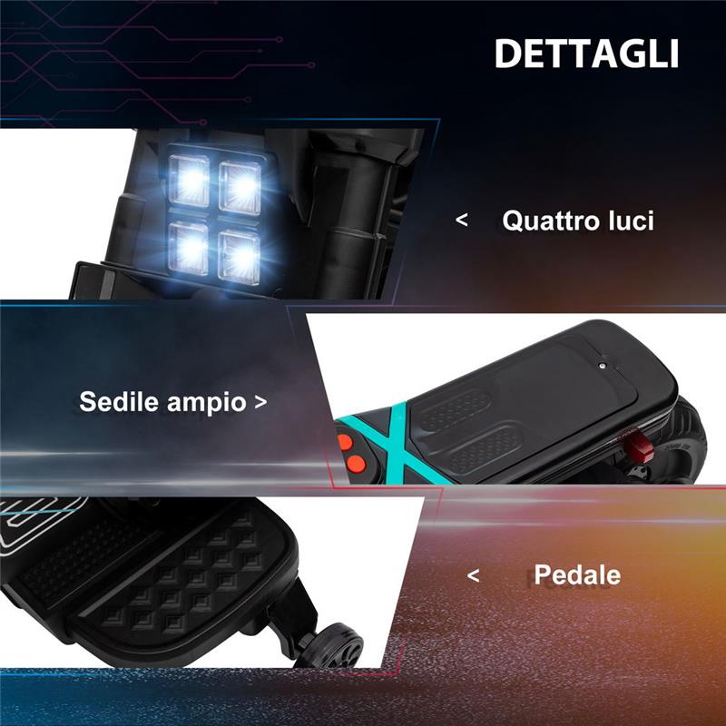 MOTO ELETTRICA CON ROTELLE PER BAMBINI 3-5 ANNI NERA