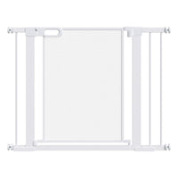 CANCELLINO PER CANI ESTENSIBILE A PRESSIONE CON CHIUSURA AUTOMATICA PER SPAZI DA 75-103CM, BIANCO