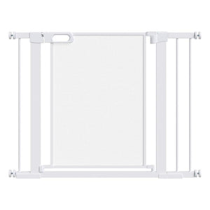 CANCELLINO PER CANI ESTENSIBILE A PRESSIONE CON CHIUSURA AUTOMATICA PER SPAZI DA 75-103CM, BIANCO