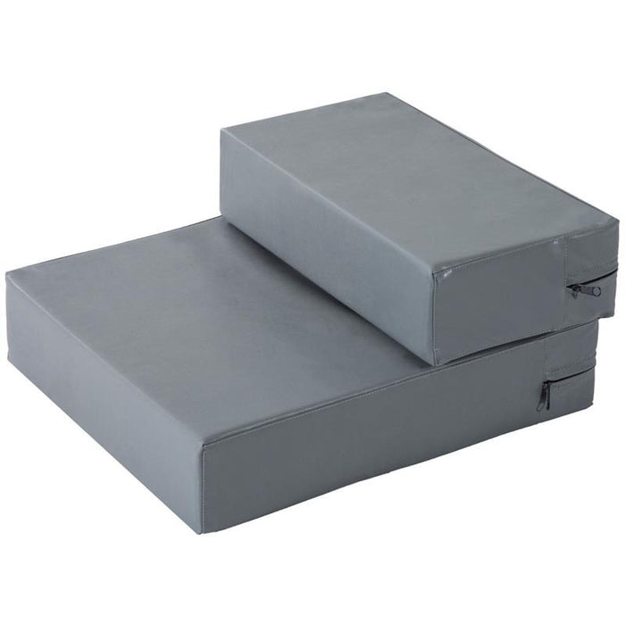 SCALETTA PER CANI MATERASSINO 2 IN 1 IN PU E GOMMAPIUMA 45X39X20CM GRIGIO