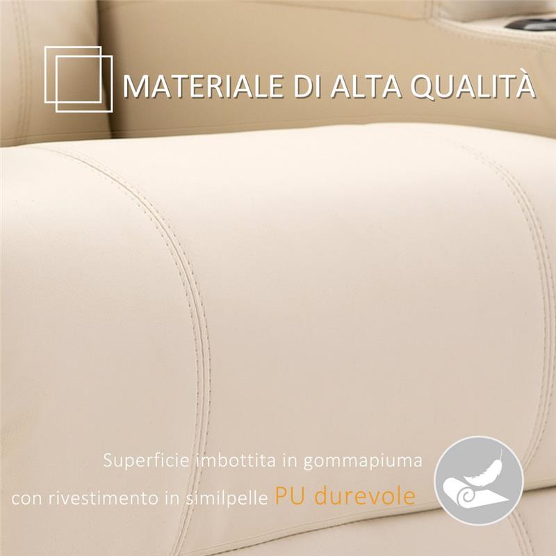 POLTRONA RELAX MASSAGGIANTE CON 8 PUNTI 5 MODALITÀ E 2 INTENSITÀ CREMA