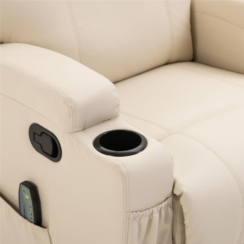 POLTRONA RELAX MASSAGGIANTE CON 8 PUNTI 5 MODALITÀ E 2 INTENSITÀ CREMA