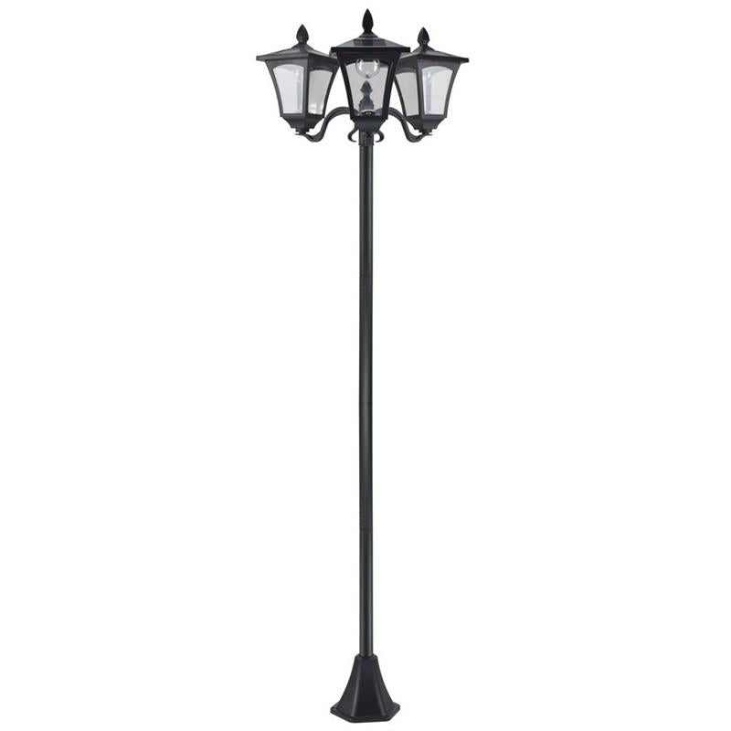 LAMPADA SOLARE CON 3 LED IP44 51.5×47×182.5CM COLORE NERO