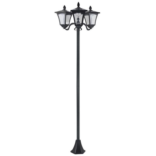 LAMPADA SOLARE CON 3 LED IP44 51.5×47×182.5CM COLORE NERO