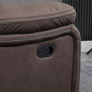 POLTRONA RELAX CON RECLINAZIONE MANUALE E POGGIAPIEDI 97 X 99 X 96 CM MARRONE