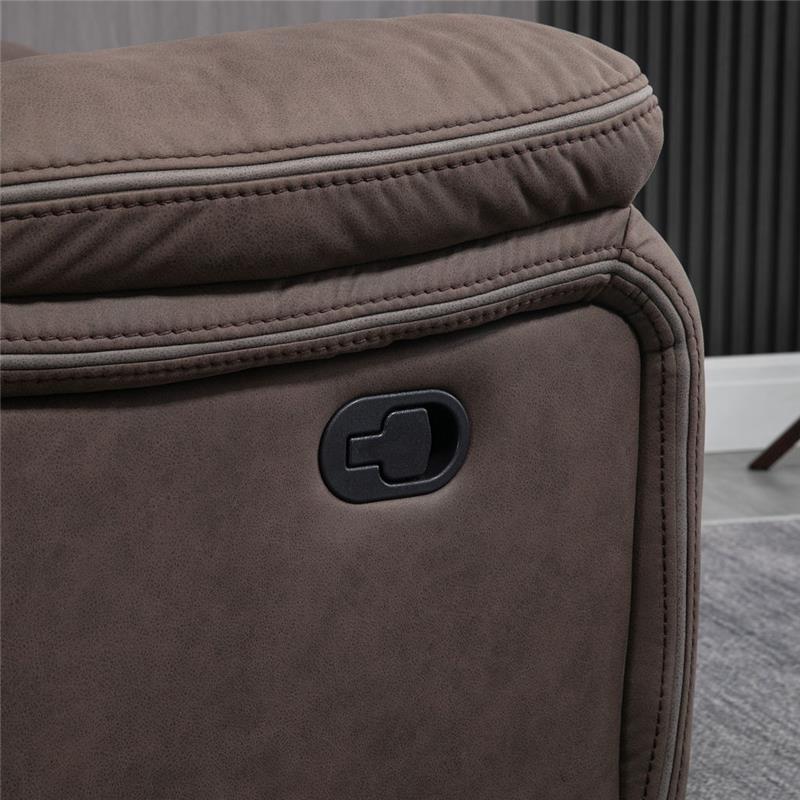 POLTRONA RELAX CON RECLINAZIONE MANUALE E POGGIAPIEDI 97 X 99 X 96 CM MARRONE