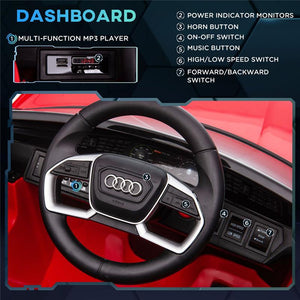 MACCHINA ELETTRICA AUDI PER BAMBINI 12 V CON TELECOMANDO ETÀ 3-5 ANNI ROSSA