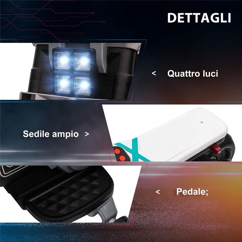 MOTO ELETTRICA CON ROTELLE PER BAMBINI 3-5 ANNI BIANCA E NERA