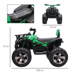 QUAD PER BAMBINI ELETTRICO 12V BATTERIA RICARICABILE ETÀ 3-5 ANNI 100X65X73CM