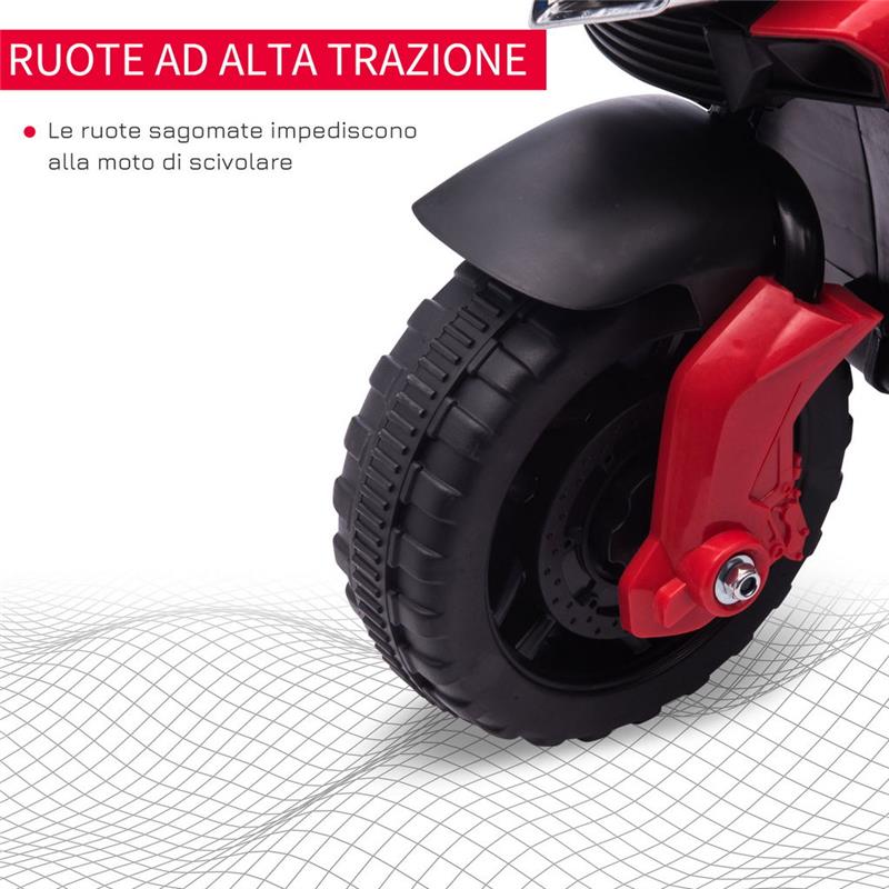 MOTO ELETTRICA PER BAMBINI ETÀ 18-48 MESI ROSSA