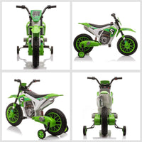 MOTO DA CROSS ELETTRICA PER BAMBINI DA 3-5 ANNI VERDE
