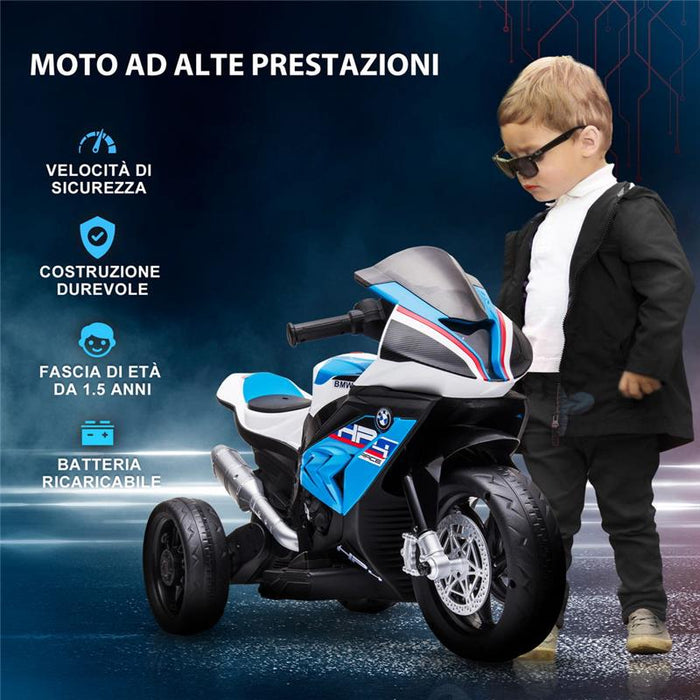 MOTO ELETTRICA BMW HP4 PER BAMBINI 18-60 MESI BLU
