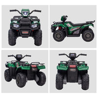 QUAD PER BAMBINI 3-6 ANNI CON 3 LUCI LED VELOCITÀ MAX 4 KM/H VERDE