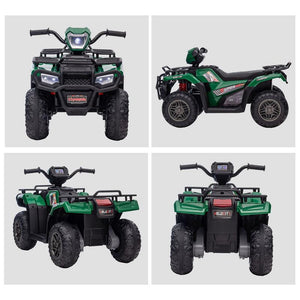 QUAD PER BAMBINI 3-6 ANNI CON 3 LUCI LED VELOCITÀ MAX 4 KM/H VERDE