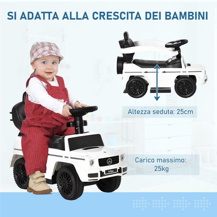 MACCHINA A SPINTA MODELLO MERCEDES-BENZ G350 PER BAMBINI BIANCA