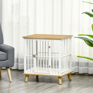 CASETTA PER CANI DA INTERNO IN LEGNO E ACCIAIO CON CUSCINO RIMOVIBILE E LAVABILE PER CANI DI PICCOLA TAGLIA