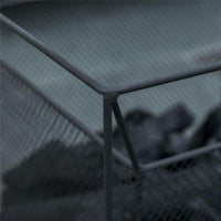 BRACIERE DA GIARDINO A LEGNA PORTATILE CON ATTIZZATOIO 45 X 45 X 43 CM NERO