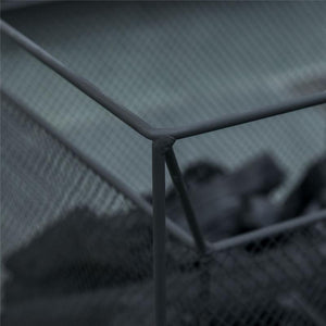 BRACIERE DA GIARDINO A LEGNA PORTATILE CON ATTIZZATOIO 45 X 45 X 43 CM NERO