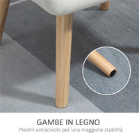 POLTRONA IN LEGNO ED EFFETTO VELLUTO 68.5 X 61 X 72.5 CM CREMA