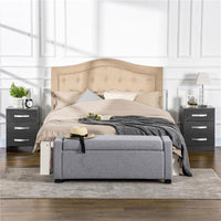 SET 2 COMODINI MODERNI CON 3 CASSETTI IN TRUCIOLATO 40X36X56 CM GRIGIO