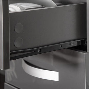 SET 2 COMODINI MODERNI CON 3 CASSETTI IN TRUCIOLATO 40X36X56 CM GRIGIO