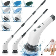 Schiumaio elettrico con 2 velocità e 8 setole intercambiabili per pulizia a fondo per bagno e cucina