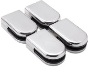 Supporto per Vetrini 4 Pezzi - Sostegno Pianale - Chiusura per Vetro - Connettore - Adatto per Diametro Vetro 6-8 mm - Acciaio Inossidabile 304 - Sistema di Fissaggio per Vetro
