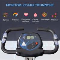 CYCLETTE DA CAMERA PIEGHEVOLE CON 8 LIVELLI DI RESISTENZA 43 X 97 X H109 CM