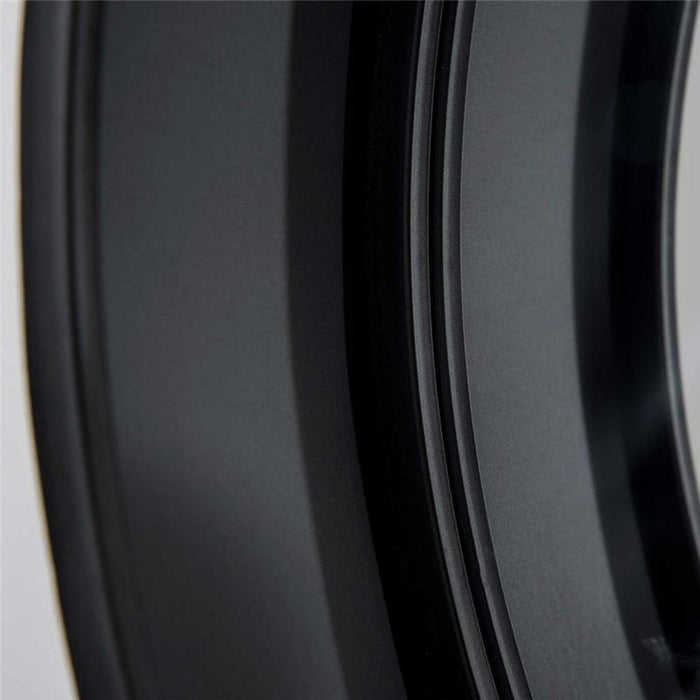 SPECCHIO DA PARETE ROTONDO Ø61CM CON CASSETTO E CORNICE IN METALLO NERO