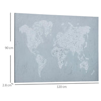 STAMPA SU TELA IN LEGNO DI PINO 120X90CM PER CASA E UFFICIO, GRIGIA E BIANCA