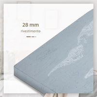 STAMPA SU TELA IN LEGNO DI PINO 120X90CM PER CASA E UFFICIO, GRIGIA E BIANCA