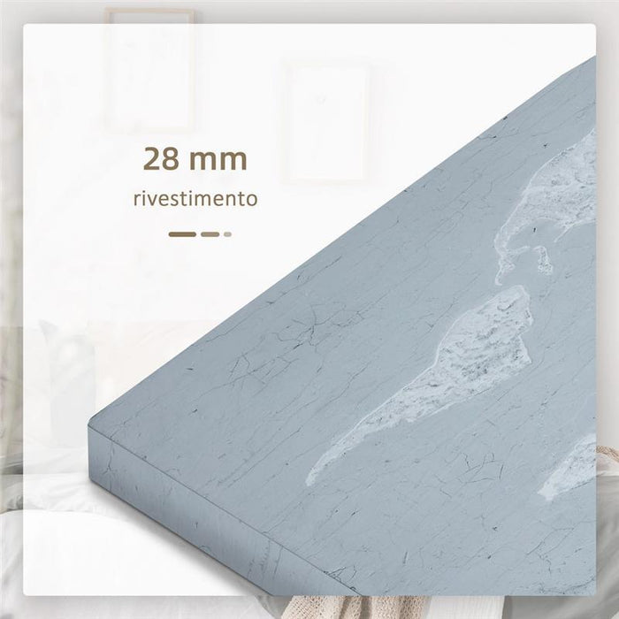 STAMPA SU TELA IN LEGNO DI PINO 120X90CM PER CASA E UFFICIO, GRIGIA E BIANCA