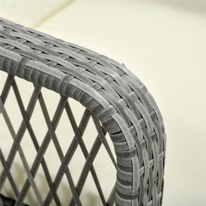 SET IN RATTAN CON SDRAIO DA GIARDINO REGOLABILE E TAVOLINO A 2 LIVELLI