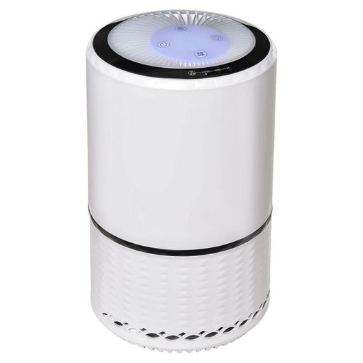 PURIFICATORE D'ARIA CON FILTRO HEPA CARBONE ATTIVO E 3 VELOCITÀ REGOLABILI BIANCO