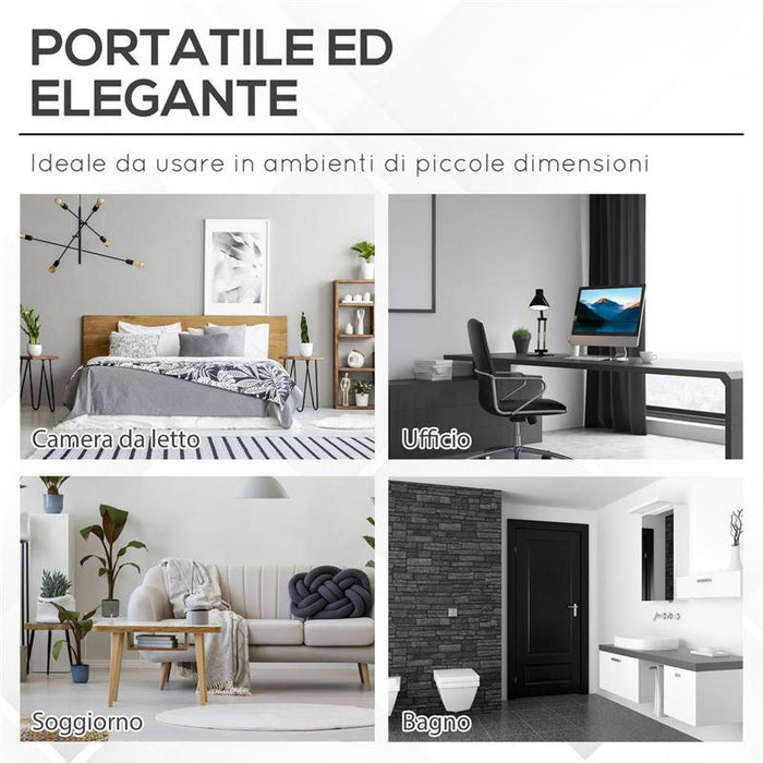 PURIFICATORE D'ARIA CON FILTRO HEPA CARBONE ATTIVO E 3 VELOCITÀ REGOLABILI BIANCO