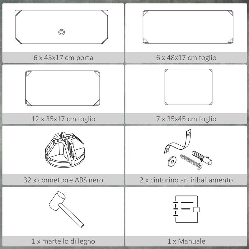 MOBILE SCARPIERA MODULARE SALVASPAZIO, 6 CUBI BIANCO