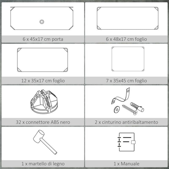MOBILE SCARPIERA MODULARE SALVASPAZIO, 6 CUBI BIANCO