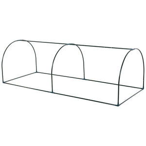 SERRA DA GIARDINO CON PORTE ANTERIORI A CERNIERA IN ACCIAIO E PVC 250 X100X80 CM