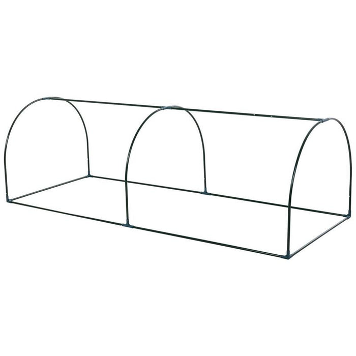 SERRA DA GIARDINO CON PORTE ANTERIORI A CERNIERA IN ACCIAIO E PVC 250 X100X80 CM