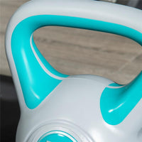 KETTLEBELL 10 KG IN PU E SABBIA CON BASE PIATTA 22 X 16 X 26 CM VERDE SCURO