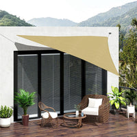 TENDA DA SOLE A VELA OMBREGGIANTE TRIANGOLARE 3 X 3 X 3 MT COLORE CREMA