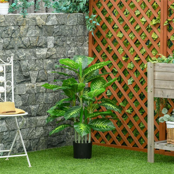 PIANTA ARTIFICIALE SEMPREVERDE CON VASO NERO ALTEZZA 95 CM