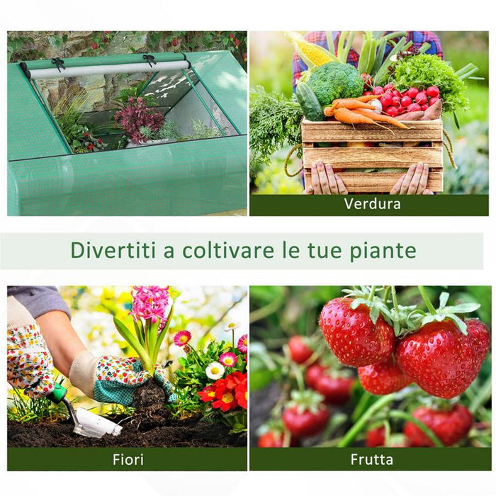 SERRA IN ACCIAIO CON RIVESTIMENTO IN PE PORTE AVVOLGIBILI 180X140X80CM