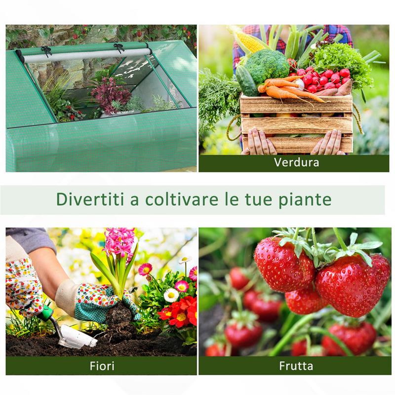 SERRA IN ACCIAIO CON RIVESTIMENTO IN PE PORTE AVVOLGIBILI 180X140X80CM