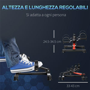 MINI CYCLETTE CON ALTEZZA E RESISTENZA REGOLABILE E DISPLAY LCD