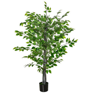 PIANTA ARTIFICIALE DI FICUS ALTA 135CM CON VASO IN COLORE VERDE