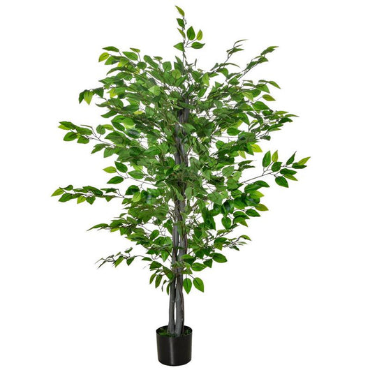 PIANTA ARTIFICIALE DI FICUS ALTA 135CM CON VASO IN COLORE VERDE